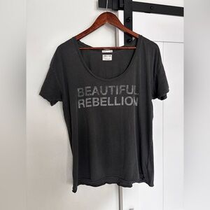 Lamb & Flag “Beautiful Rebellion” Charcoal Tee (M)